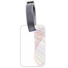 Line Wave Rainbow Luggage Tags (two Sides) by Mariart