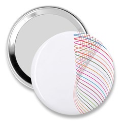 Line Wave Rainbow 3  Handbag Mirrors by Mariart