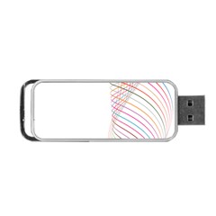 Line Wave Rainbow Portable Usb Flash (two Sides)