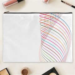 Line Wave Rainbow Cosmetic Bag (xxxl)  by Mariart