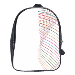 Line Wave Rainbow School Bags (xl)  by Mariart