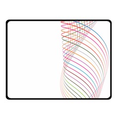 Line Wave Rainbow Double Sided Fleece Blanket (small)  by Mariart