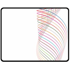 Line Wave Rainbow Double Sided Fleece Blanket (medium) 