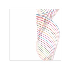 Line Wave Rainbow Small Satin Scarf (square) by Mariart