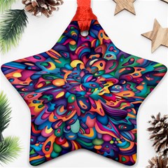 Moreau Rainbow Paint Ornament (star)