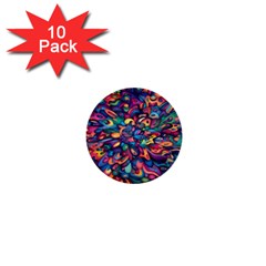 Moreau Rainbow Paint 1  Mini Buttons (10 Pack)  by Mariart