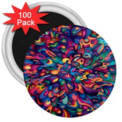 Moreau Rainbow Paint 3  Magnets (100 Pack) by Mariart