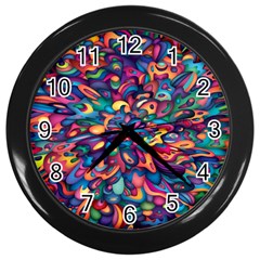 Moreau Rainbow Paint Wall Clocks (black)