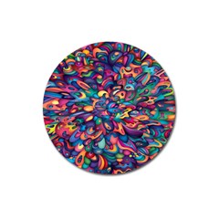 Moreau Rainbow Paint Magnet 3  (round)