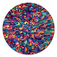 Moreau Rainbow Paint Magnet 5  (round) by Mariart