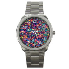 Moreau Rainbow Paint Sport Metal Watch