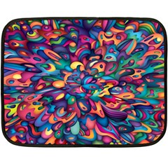 Moreau Rainbow Paint Double Sided Fleece Blanket (mini)  by Mariart