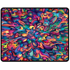 Moreau Rainbow Paint Fleece Blanket (medium) 