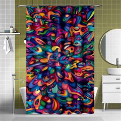 Moreau Rainbow Paint Shower Curtain 48  X 72  (small)  by Mariart