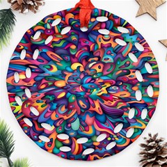 Moreau Rainbow Paint Ornament (round Filigree)