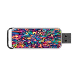 Moreau Rainbow Paint Portable Usb Flash (one Side) by Mariart