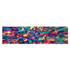 Moreau Rainbow Paint Satin Scarf (oblong) by Mariart