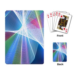 Light Means Net Pink Rainbow Waves Wave Chevron Green Blue Sky Playing Card by Mariart