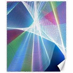 Light Means Net Pink Rainbow Waves Wave Chevron Green Blue Sky Canvas 8  X 10  by Mariart