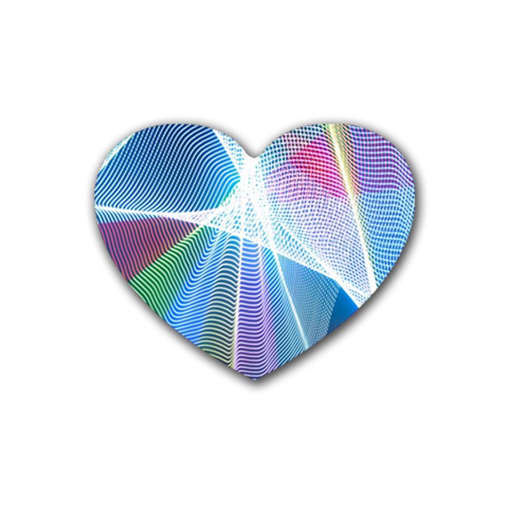 Light Means Net Pink Rainbow Waves Wave Chevron Green Blue Sky Heart Coaster (4 pack) 