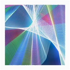 Light Means Net Pink Rainbow Waves Wave Chevron Green Blue Sky Medium Glasses Cloth (2-side) by Mariart