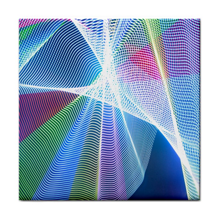 Light Means Net Pink Rainbow Waves Wave Chevron Green Blue Sky Face Towel