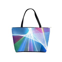 Light Means Net Pink Rainbow Waves Wave Chevron Green Blue Sky Shoulder Handbags by Mariart