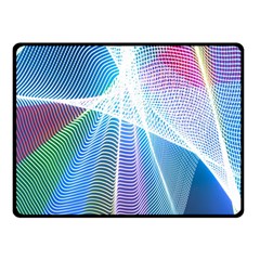 Light Means Net Pink Rainbow Waves Wave Chevron Green Blue Sky Fleece Blanket (small) by Mariart