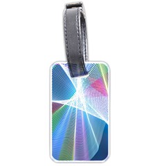 Light Means Net Pink Rainbow Waves Wave Chevron Green Blue Sky Luggage Tags (one Side)  by Mariart