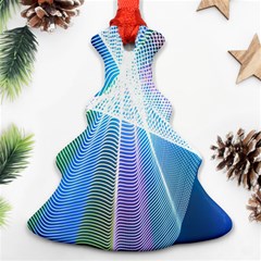 Light Means Net Pink Rainbow Waves Wave Chevron Green Blue Sky Ornament (christmas Tree)  by Mariart