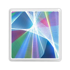 Light Means Net Pink Rainbow Waves Wave Chevron Green Blue Sky Memory Card Reader (square)  by Mariart