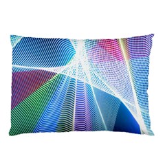 Light Means Net Pink Rainbow Waves Wave Chevron Green Blue Sky Pillow Case (two Sides)