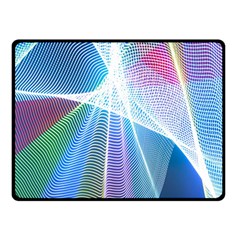 Light Means Net Pink Rainbow Waves Wave Chevron Green Blue Sky Double Sided Fleece Blanket (small)  by Mariart