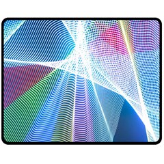 Light Means Net Pink Rainbow Waves Wave Chevron Green Blue Sky Double Sided Fleece Blanket (medium) 