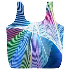 Light Means Net Pink Rainbow Waves Wave Chevron Green Blue Sky Full Print Recycle Bags (l)  by Mariart