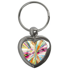 Illustration Material Collection Line Rainbow Polkadot Polka Key Chains (heart)  by Mariart