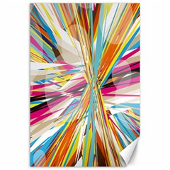 Illustration Material Collection Line Rainbow Polkadot Polka Canvas 24  X 36  by Mariart