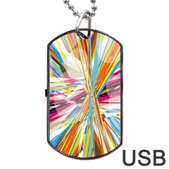 Illustration Material Collection Line Rainbow Polkadot Polka Dog Tag Usb Flash (one Side) by Mariart