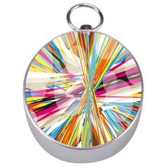 Illustration Material Collection Line Rainbow Polkadot Polka Silver Compasses