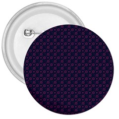 Purple Floral Seamless Pattern Flower Circle Star 3  Buttons by Mariart