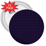 Purple Floral Seamless Pattern Flower Circle Star 3  Buttons (10 pack)  Front