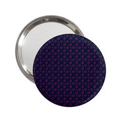 Purple Floral Seamless Pattern Flower Circle Star 2 25  Handbag Mirrors