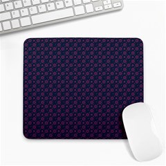 Purple Floral Seamless Pattern Flower Circle Star Large Mousepads by Mariart