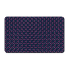 Purple Floral Seamless Pattern Flower Circle Star Magnet (rectangular)