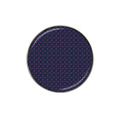 Purple Floral Seamless Pattern Flower Circle Star Hat Clip Ball Marker (10 Pack)