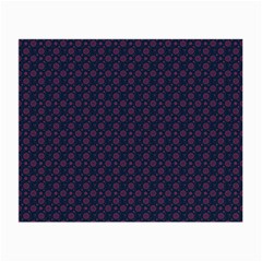 Purple Floral Seamless Pattern Flower Circle Star Small Glasses Cloth (2-side)