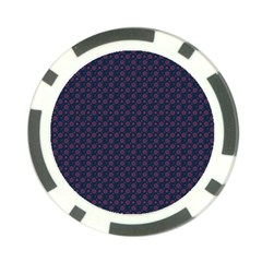 Purple Floral Seamless Pattern Flower Circle Star Poker Chip Card Guard by Mariart