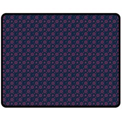 Purple Floral Seamless Pattern Flower Circle Star Fleece Blanket (medium) 