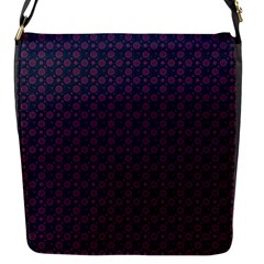 Purple Floral Seamless Pattern Flower Circle Star Flap Messenger Bag (s) by Mariart