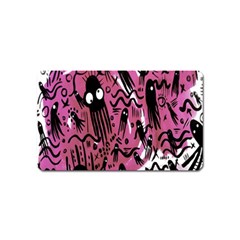 Octopus Colorful Cartoon Octopuses Pattern Black Pink Magnet (name Card) by Mariart